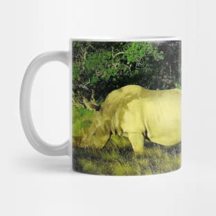 African Wildlife Photography Rhinoceros Couple Mug